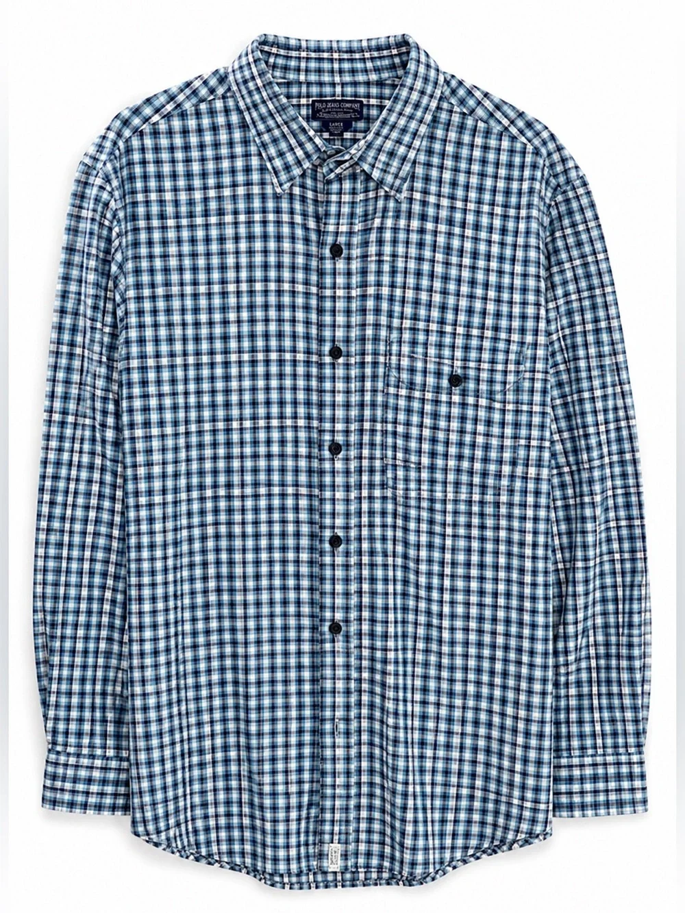 Polo Jeans Co. Ralph Lauren Men’s Plaid Button-Down Shirt Size L
